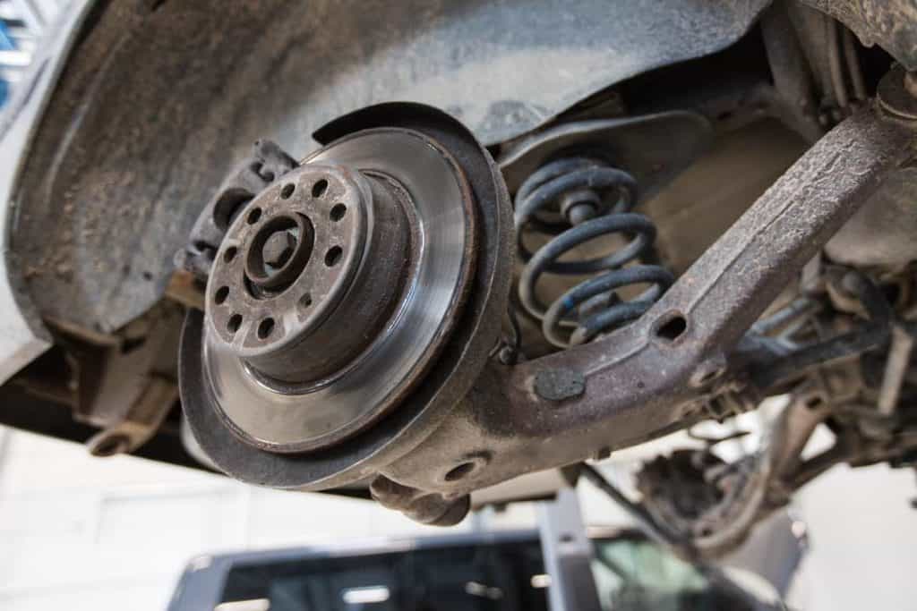 car brake disc at repair station in muskogee